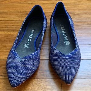 Rothys The Point Cobalt Blue Birdseye 8.5